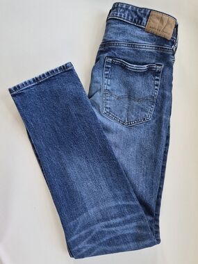 American Eagle Outfitters Men's Blue Slim Straight Jeans
